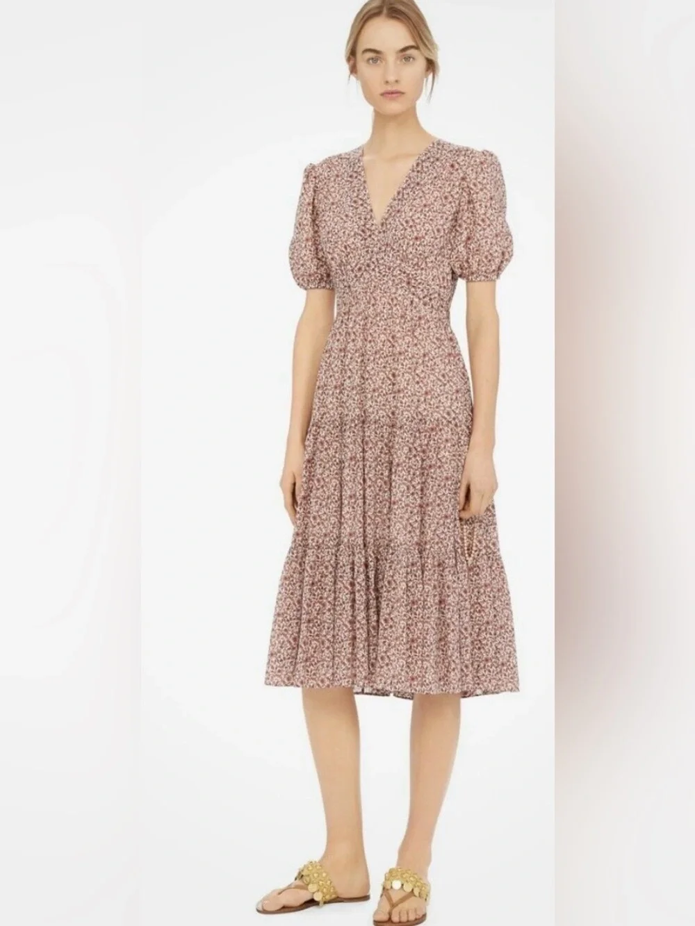Tory Burch Pink Floral Flowy Keepsake Dress Size 0  *as is